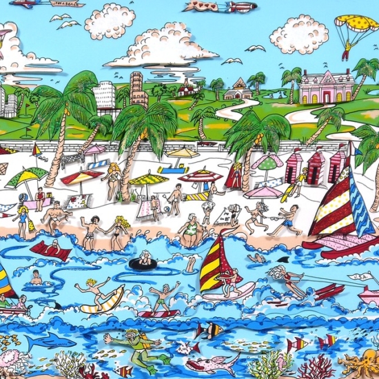 チャールズ・ファジーノの絵画作品　タイトルは、Sun and Fun